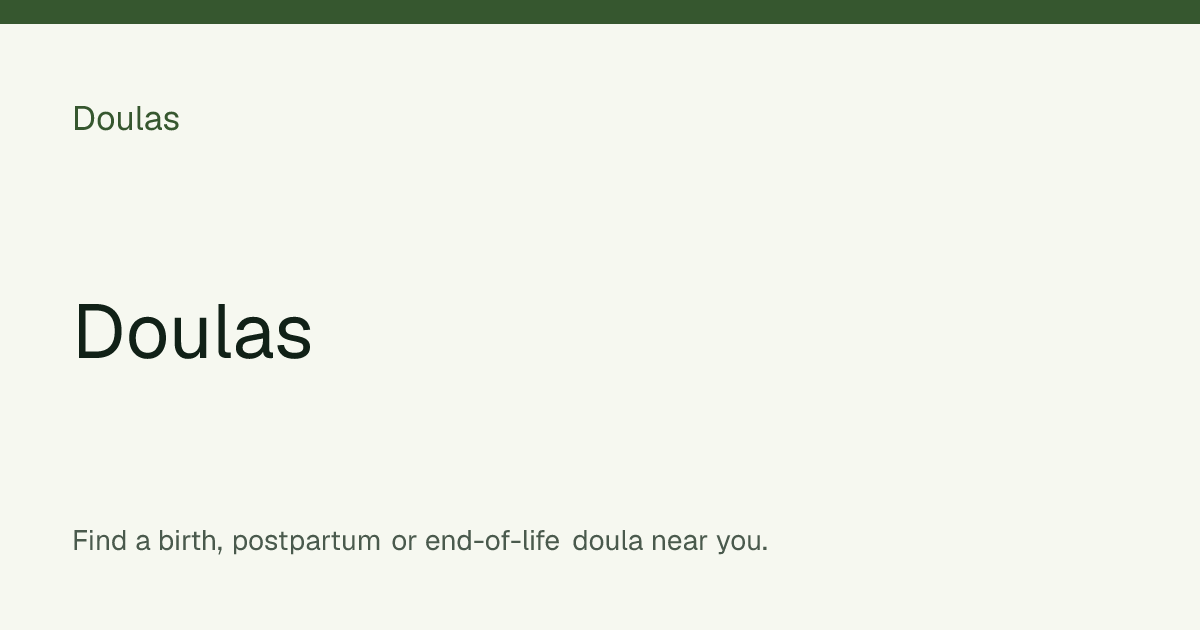 Find a doula near you | Doulas preview
